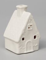 ВИНТЕР, светодиодное украшение из керамики, LR44×3, уютный дом, 9,8 см, белый