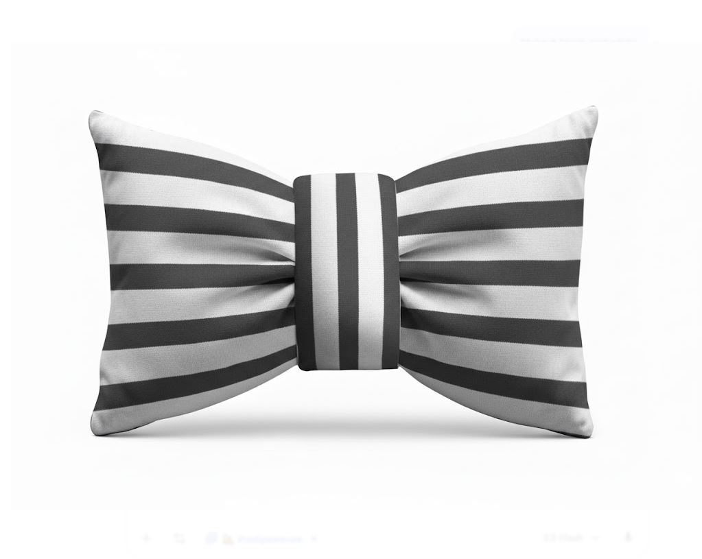 БАНТ, подушка декоративная, 30х50 см, полоски, черный БАНТ, подушка декоративная, 30х50 см, полоски, черный
