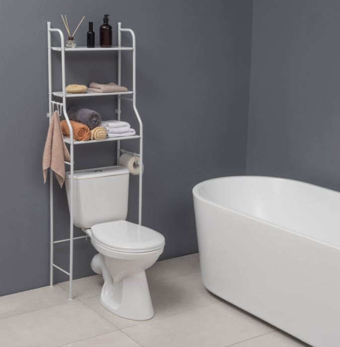 СТАНДАРТ, стеллаж над унитазом, 47х25х152 см, белый СТАНДАРТ, стеллаж над унитазом, 47х25х152 см, белый