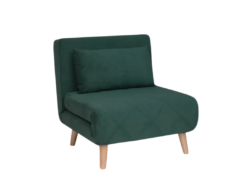 ЭЛЛИ, кресло-кровать, 79 см, велюр, форест зеленый