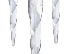 ВИНТЕР Космин, набор елочных игрушек, 6 шт, сосульки, прозрачный/белый