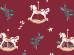 ВИНТЕР Лошадки, салфетки бумажные трехслойные, 33х33 см, 20 шт, красный