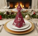 ВИНТЕР Лошадки, салфетки бумажные трехслойные, 33х33 см, 20 шт, красный