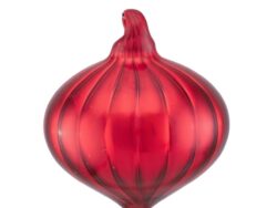 ВИНТЕР, елочная игрушка из стекла, 6 см, луковица, красный