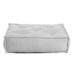 МИРАКЛ, мягкий модуль, оттоманка, 82х81х24 см, велюр/букле, серый