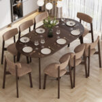 ОРИОН Classic+, стол раздвижной из массива березы, 100/140/180х76, орех