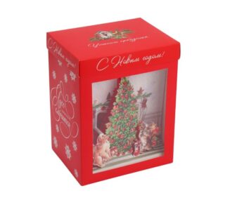 ВИНТЕР Гифт, подарочная коробка 3D, 18х14х23 см, красный