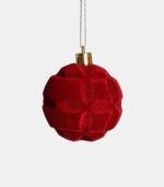 ВИНТЕР Бархат Бьорн, набор шаров, 6 шт, 6 см, красный/бархатный