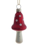 ВИНТЕР, елочная игрушка из стекла, 9 см, мухомор, красный, 2 дизайна, микс