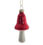 ВИНТЕР, елочная игрушка из стекла, 9 см, мухомор, красный, 2 дизайна, микс