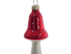 ВИНТЕР, елочная игрушка из стекла, 9 см, мухомор, красный, 2 дизайна, микс