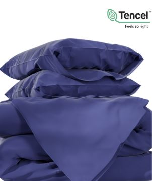 ТЕНСЕЛЬ, комплект постельного белья, евро, тенсель, синий