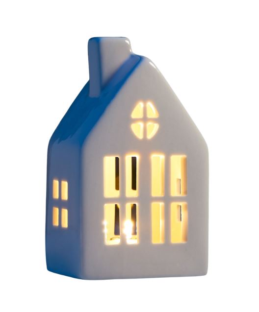 ВИНТЕР, светодиодное украшение из керамики, LR44×3, домик с трубой, 12,6 см, белый ВИНТЕР, светодиодное украшение из керамики, LR44×3, домик с трубой, 12,6 см, белый