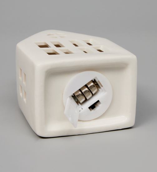 ВИНТЕР, светодиодное украшение из керамики, LR44×3, домик с трубой, 12,6 см, белый ВИНТЕР, светодиодное украшение из керамики, LR44×3, домик с трубой, 12,6 см, белый