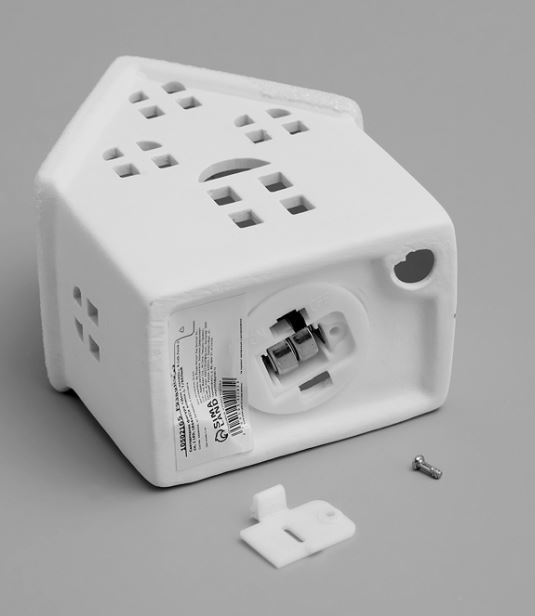 ВИНТЕР, светодиодное украшение из керамики, LR44×3, домик с окнами, 10,1 см, белый ВИНТЕР, светодиодное украшение из керамики, LR44×3, домик с окнами, 10,1 см, белый