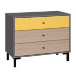 ДЖЭМ, комод, 3 ящика, серый шифер/грэви/сэнд
