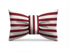 БАНТ, подушка декоративная, 30х50 см, полоски, красный
