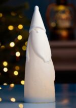 ВИНТЕР, светодиодное украшение из керамики, LR44×3, дед мороз, 20 см, белый