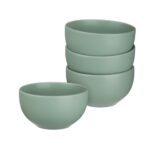 МИЛЛИМИ, набор столовой посуды, 16 пр, керамика, оливковый