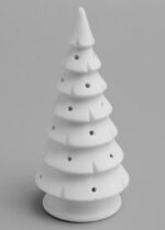ВИНТЕР, светодиодное украшение из керамики, LR44×3, ёлка, 15,1 см, белый