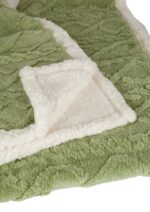 СКАНДИ, плед/покрывало, 180х220 см, флис, косички, зеленый