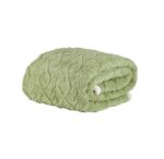 СКАНДИ, плед/покрывало, 180х220 см, флис, косички, зеленый