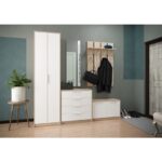 НОРДИК, тумба/банкетка, 80,3х36х49 см, дуб сонома/белый