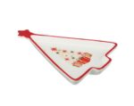 ВИНТЕР Щелкунчик, блюдо в форме елки, 21х16 см, белый/красный