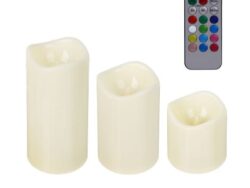 ХЮГГЕ, набор свечей светодиодных, 3 шт, 3хААА, 13 режимов