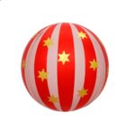 ВИНТЕР, воздушный шар фольгированный, 25 см, красный/полоски