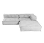 МИРАКЛ, мягкий модуль, угловой, 82х81х42 см, велюр/букле, серый