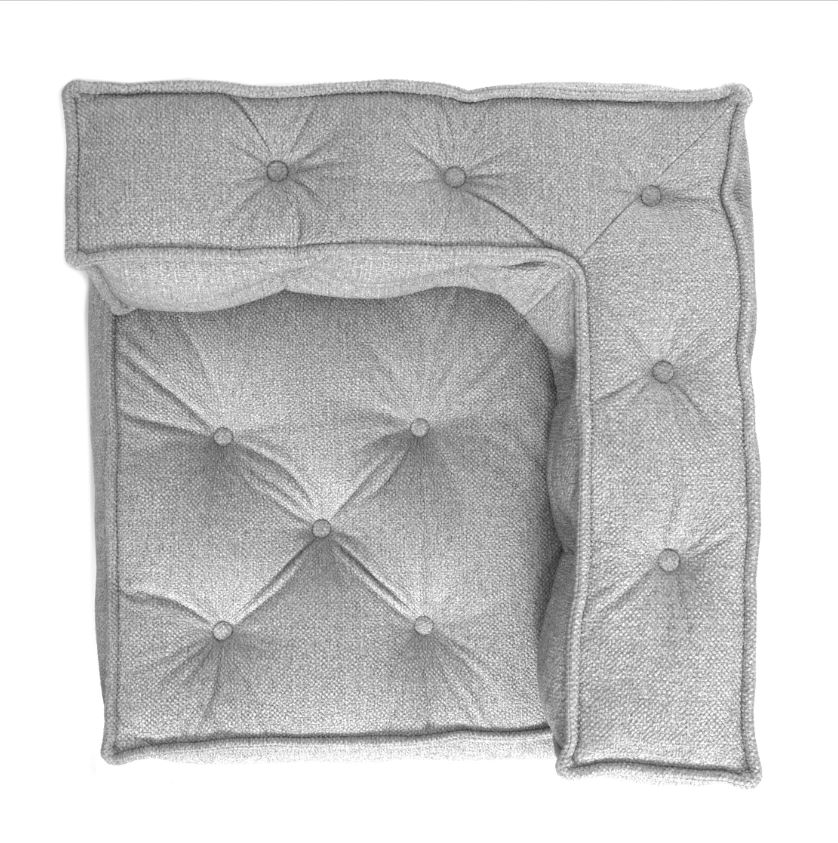 МИРАКЛ, мягкий модуль, угловой, 82х81х42 см, велюр/букле, серый МИРАКЛ, мягкий модуль, угловой, 82х81х42 см, велюр/букле, серый