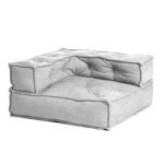 МИРАКЛ, мягкий модуль, угловой, 82х81х42 см, велюр/букле, серый