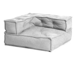 МИРАКЛ, мягкий модуль, угловой, 82х81х42 см, велюр/букле, серый