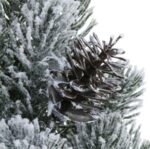 ВИНТЕР, ель настольная литая, 40 см, зеленая в снегу с шишкой