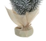 ВИНТЕР, ель настольная литая, 40 см, зеленая в снегу с шишкой