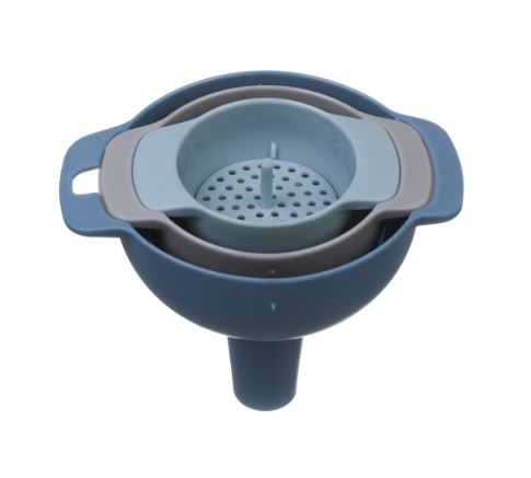 БЛЮ, набор воронок с фильтром, 4 предмета: фильтр, воронка 3 шт, микс БЛЮ, набор воронок с фильтром, 4 предмета: фильтр, воронка 3 шт, микс