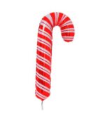 ВИНТЕР, воздушный шар фольгированный, леденец, 32 см, красный/полоски