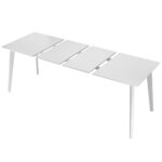ПЕГАС Classic+, стол раздвижной, 120/160/200х75 см, белый
