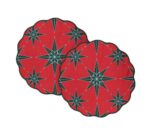 ВИНТЕР Щелкунчик, салфетки сервировочные, 2 шт, 38 см, белый/красный