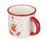 ВИНТЕР Щелкунчик, кружка, 400 мл, керамика, белый/красный