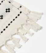 УЗОР, плед/покрывало, 220х240 см, хлопок, черно-белый