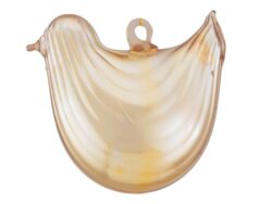 ВИНТЕР, елочная игрушка из стекла, 5,9х5,6 см, птичка, золотой