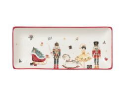 ВИНТЕР Сказочный бал, тарелка сервировочная, 28х12 см, белый