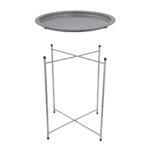 ХЭНДИ. столик складной, металл, 47х47х50,5 см, серебряный
