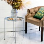 ХЭНДИ. столик складной, металл, 47х47х50,5 см, серебряный