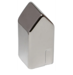 ВИНТЕР, декоративная фигура, домик, 10 см, керамика, серо-белый