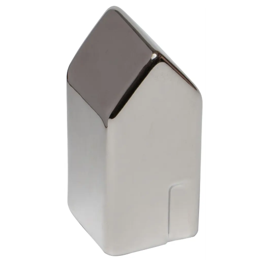 ВИНТЕР, декоративная фигура, домик, 10 см, керамика, серо-белый