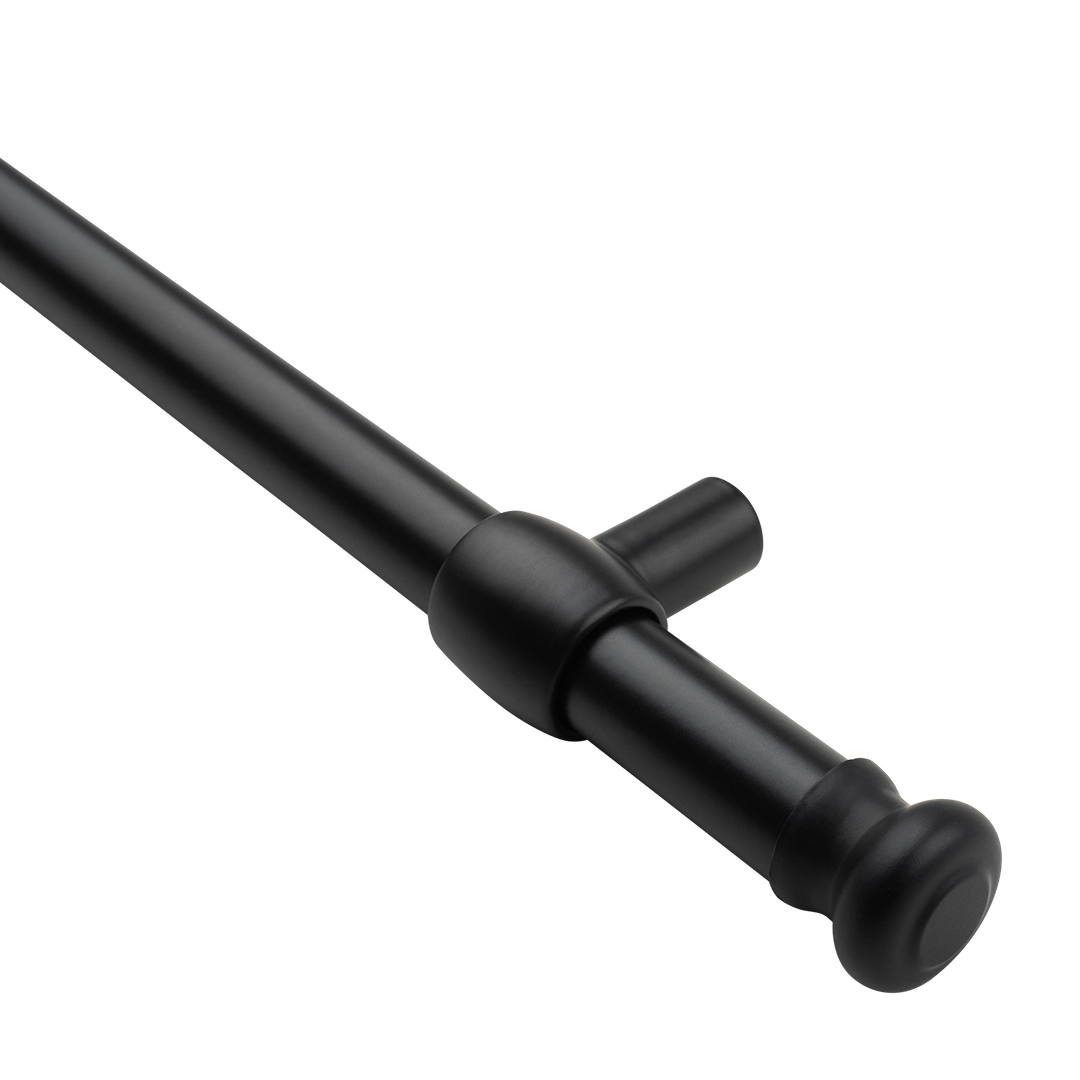 ТРАДИЦИЯ, комплект рейлинга, 2 держателя, 2 заглушки, 60 см, черный