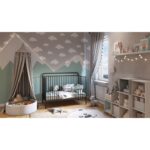 КИДС ВИНТАЖ, кровать-трансформер, 70х140 / 140х200 см, черный